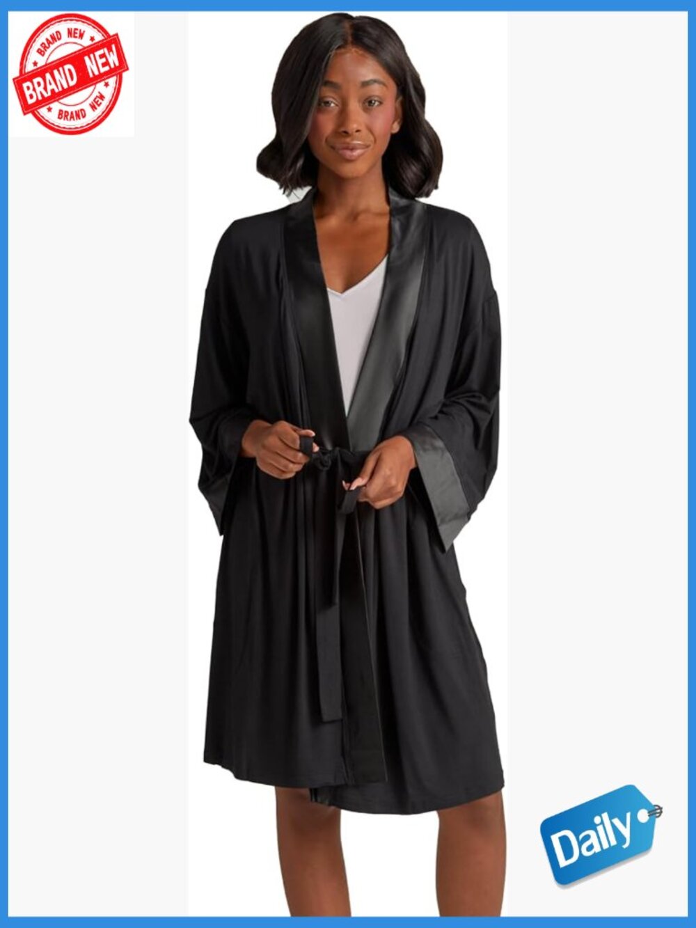 Luxury Kimono Robe Silky Soft Bamboo Lounge Wrap